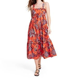 RHODE Orange Floral Dress